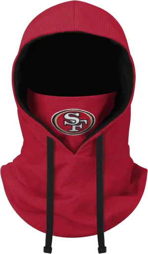 FOCO NFL unisex-adult Nfl Team Logo Waffle Drawstring Winter Cap Hooded Gaiter Balaclava Face Cover