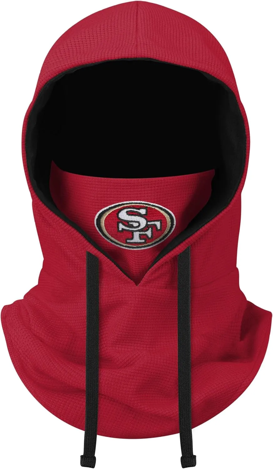 FOCO NFL unisex-adult Nfl Team Logo Waffle Drawstring Winter Cap Hooded Gaiter Balaclava Face Cover