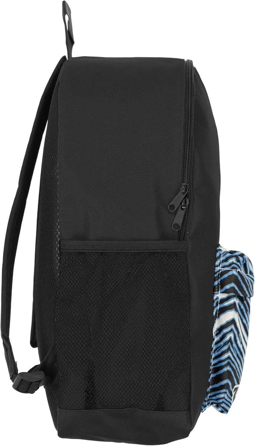 FOCO X ZUBAZ NFL Collab Zebra Printed Backpack, Carolina Panthers