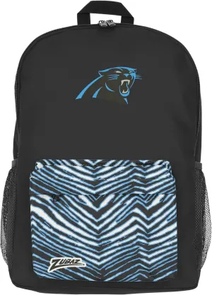 FOCO X ZUBAZ NFL Collab Zebra Printed Backpack, Carolina Panthers