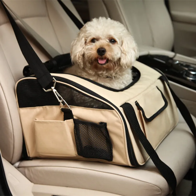 Foldable Pet Car Seat & Carrier Hammock for Small Dogs and Cats