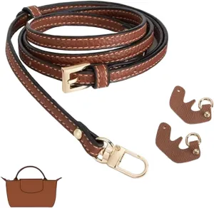 For Crossbody Convert Longchamp Mini HandBag Strap Punch-free Genuine Pebble Leather Adjustable Shoulder Strap
