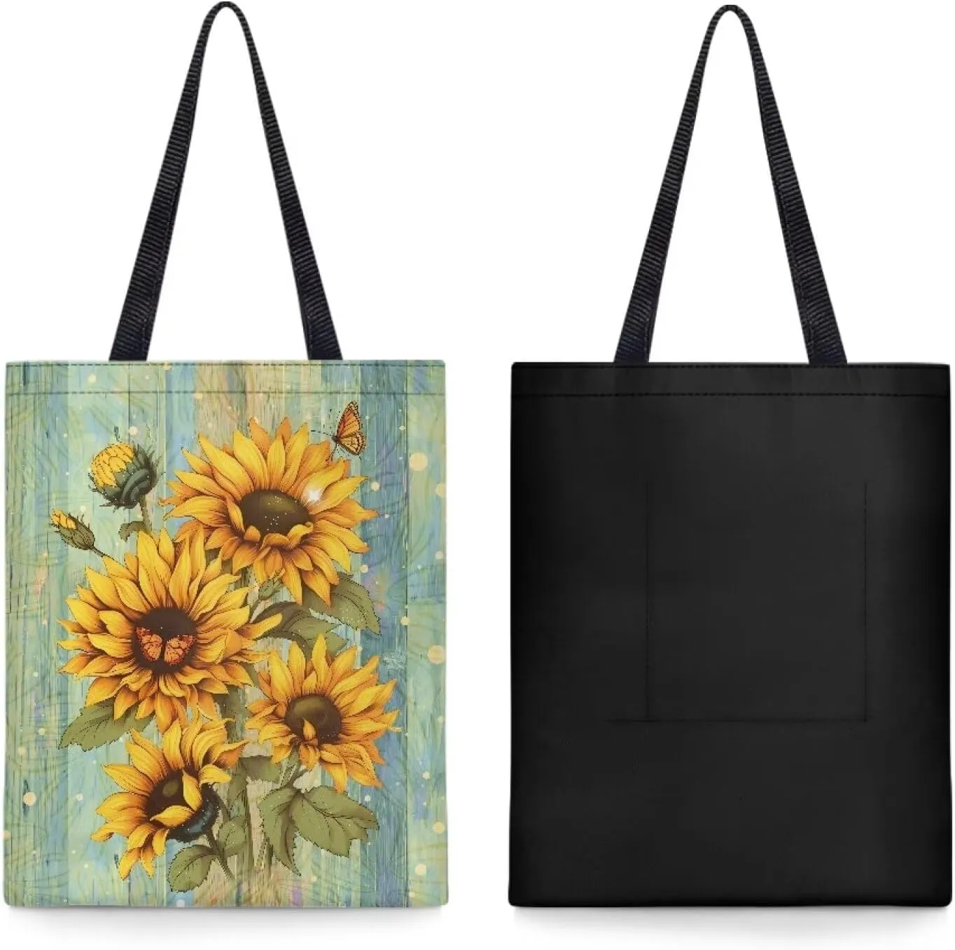 FOR U DESIGNS Women Canvas Reusable Tote Bag Women Shopping Tote Bags Book Bags