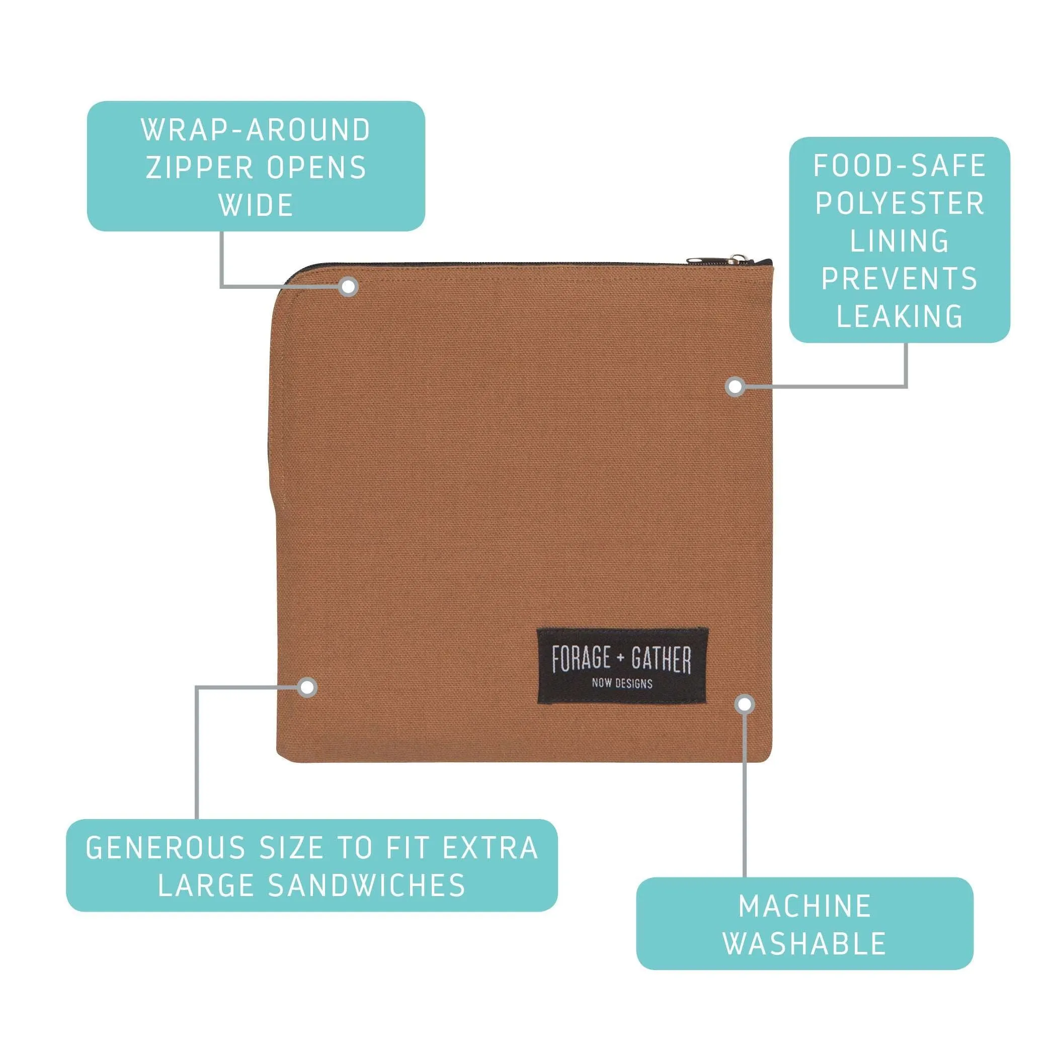 Forage   Gather Snack Bag - Brown