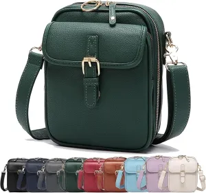 Forcipower Crossbody Bag, Vintage Shoulder Messenger Bags, 2025 Upgrade Anti-Theft Double-Layer Mini Crossbody Bags for Women