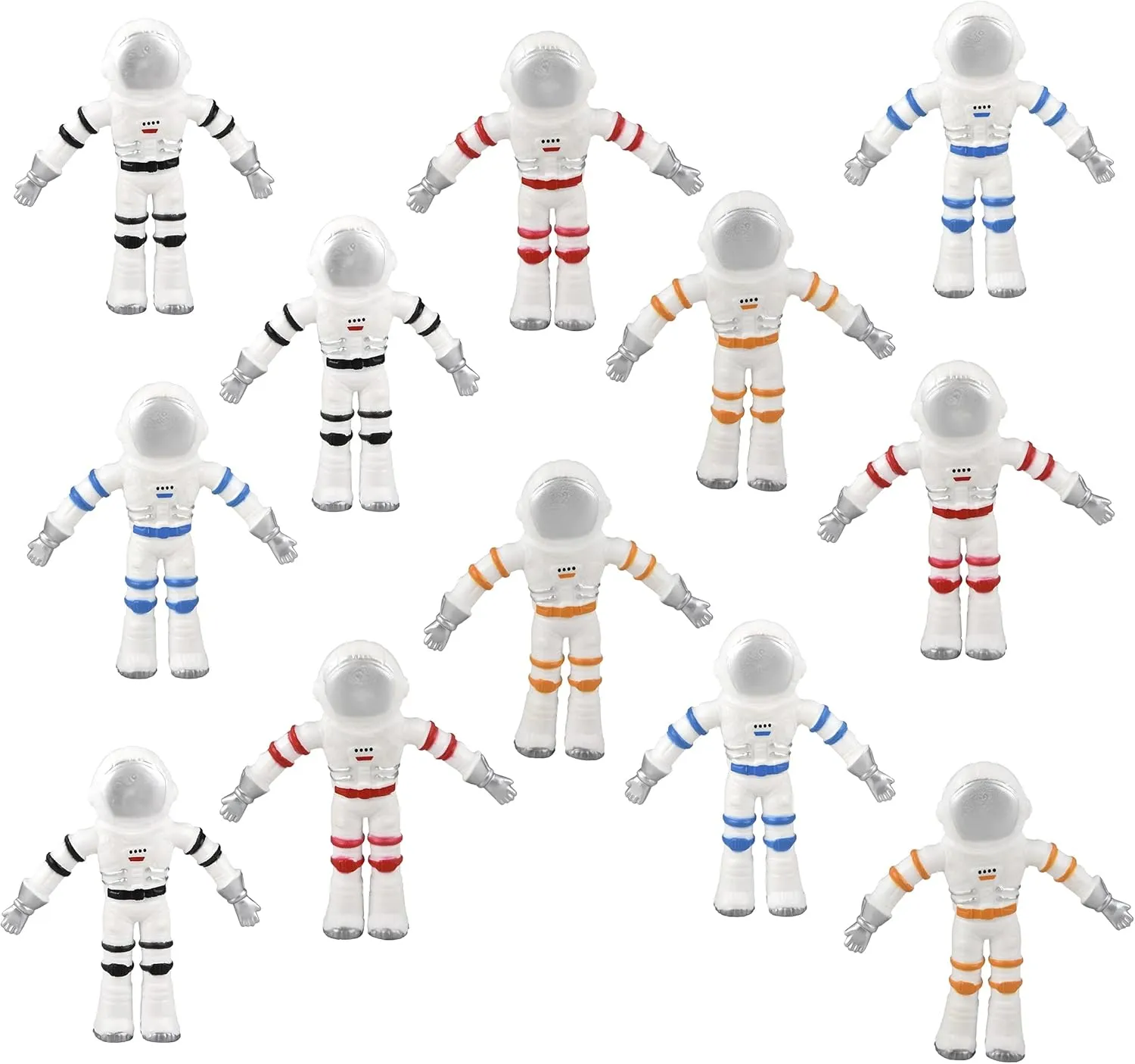 Forest & Twelfth Set of 12 Bendable Astronaut Figures 3” Astronaut Toys for Kids, Cute Bendy Toys to Enhance Fine Motor Skills and Spark Imagination, Ideal for Ages 3 