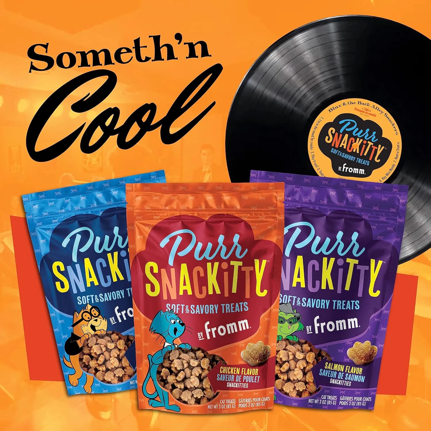 Fromm PurrSnackitty Salmon Flavor Snackitties Treats - Premium Soft & Savory Cat Treats - 3 oz