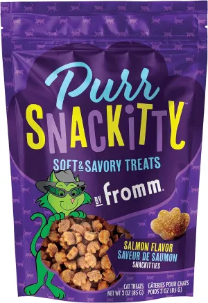 Fromm PurrSnackitty Salmon Flavor Snackitties Treats - Premium Soft & Savory Cat Treats - 3 oz