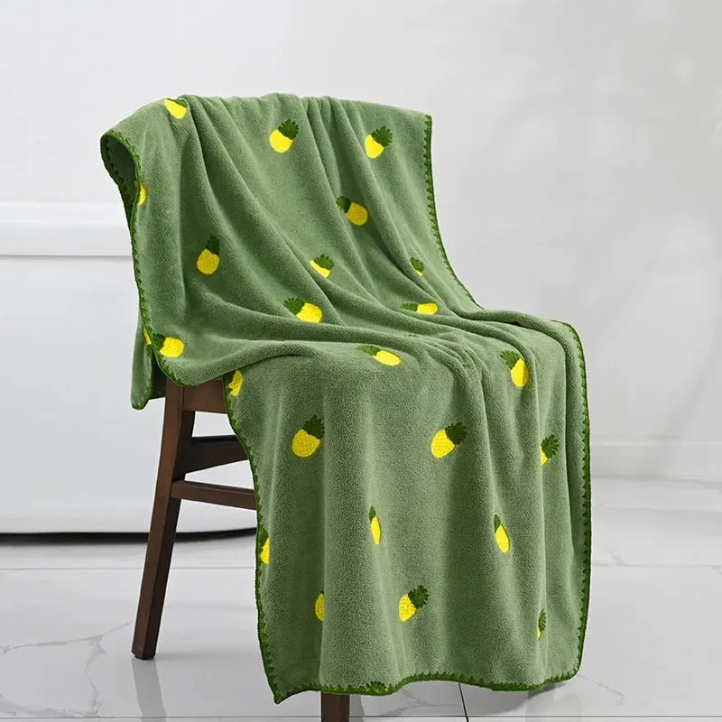 Fruit Embroidered bath towel