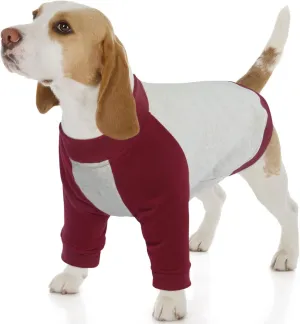 FUAMEY Extra Large Dog Fleece Sweater - Warm Pullover Sweatshirt for Cold Weather, Thickening Dog Apparel for Labrador, Golden Retriever, Red XL
