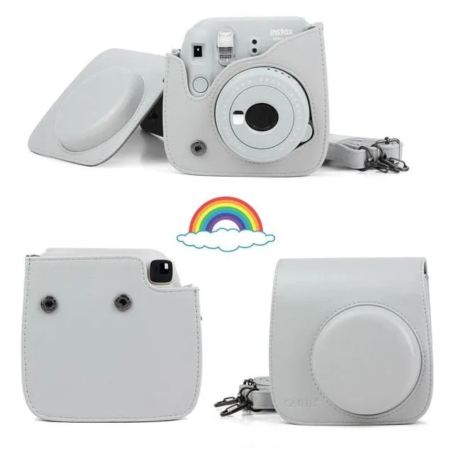 Fujifilm Instax Mini Camera Case Bag PU Leather Cover with Shoulder Strap For Instax Mini 9 Mini 8 Mini 8  Instant Film Cameras