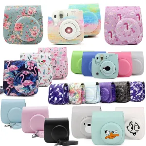 Fujifilm Instax Mini Camera Case Bag PU Leather Cover with Shoulder Strap For Instax Mini 9 Mini 8 Mini 8  Instant Film Cameras