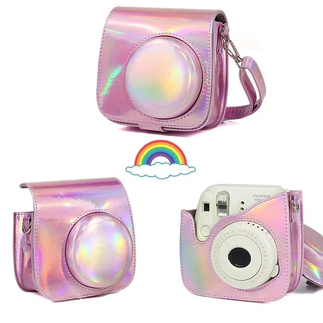 Fujifilm Instax Mini Camera Case Bag PU Leather Cover with Shoulder Strap For Instax Mini 9 Mini 8 Mini 8  Instant Film Cameras