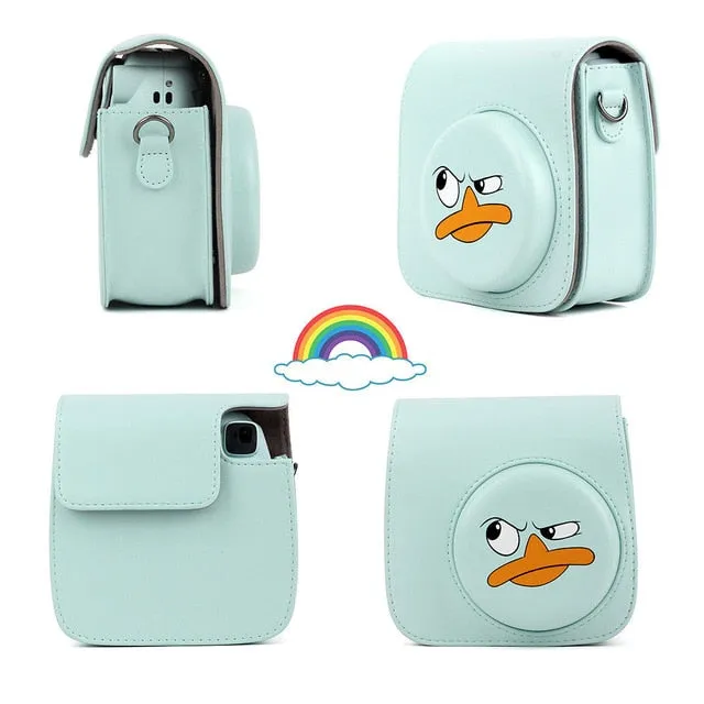 Fujifilm Instax Mini Camera Case Bag PU Leather Cover with Shoulder Strap For Instax Mini 9 Mini 8 Mini 8  Instant Film Cameras