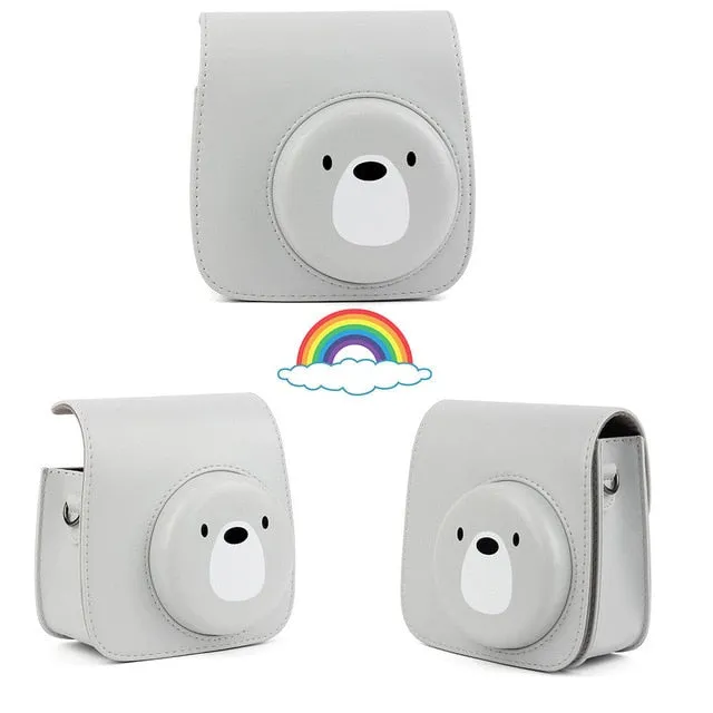 Fujifilm Instax Mini Camera Case Bag PU Leather Cover with Shoulder Strap For Instax Mini 9 Mini 8 Mini 8  Instant Film Cameras