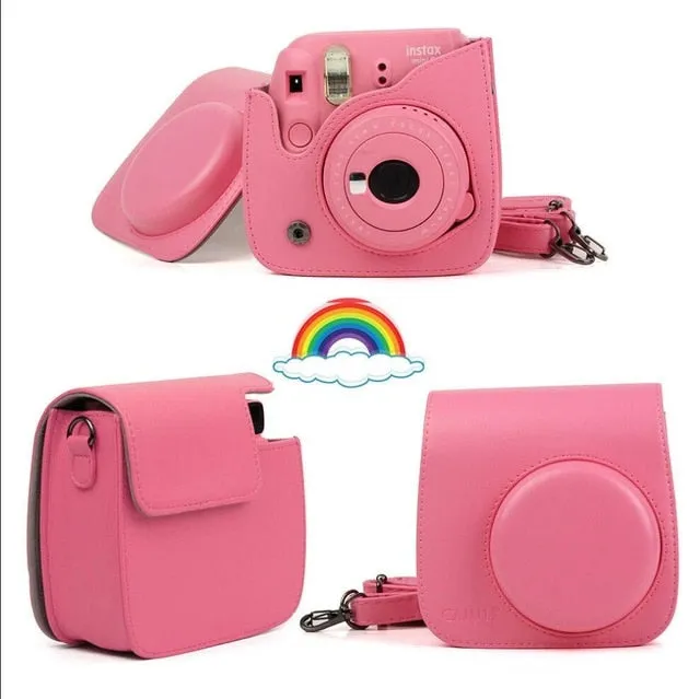 Fujifilm Instax Mini Camera Case Bag PU Leather Cover with Shoulder Strap For Instax Mini 9 Mini 8 Mini 8  Instant Film Cameras