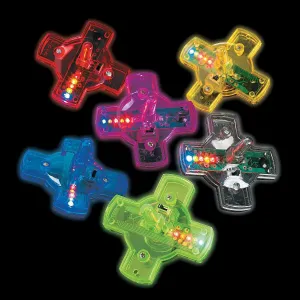 Fun Express - Light-Up Spin Tops - Toys - Value Toys - Light Up Toys - 12 Pieces