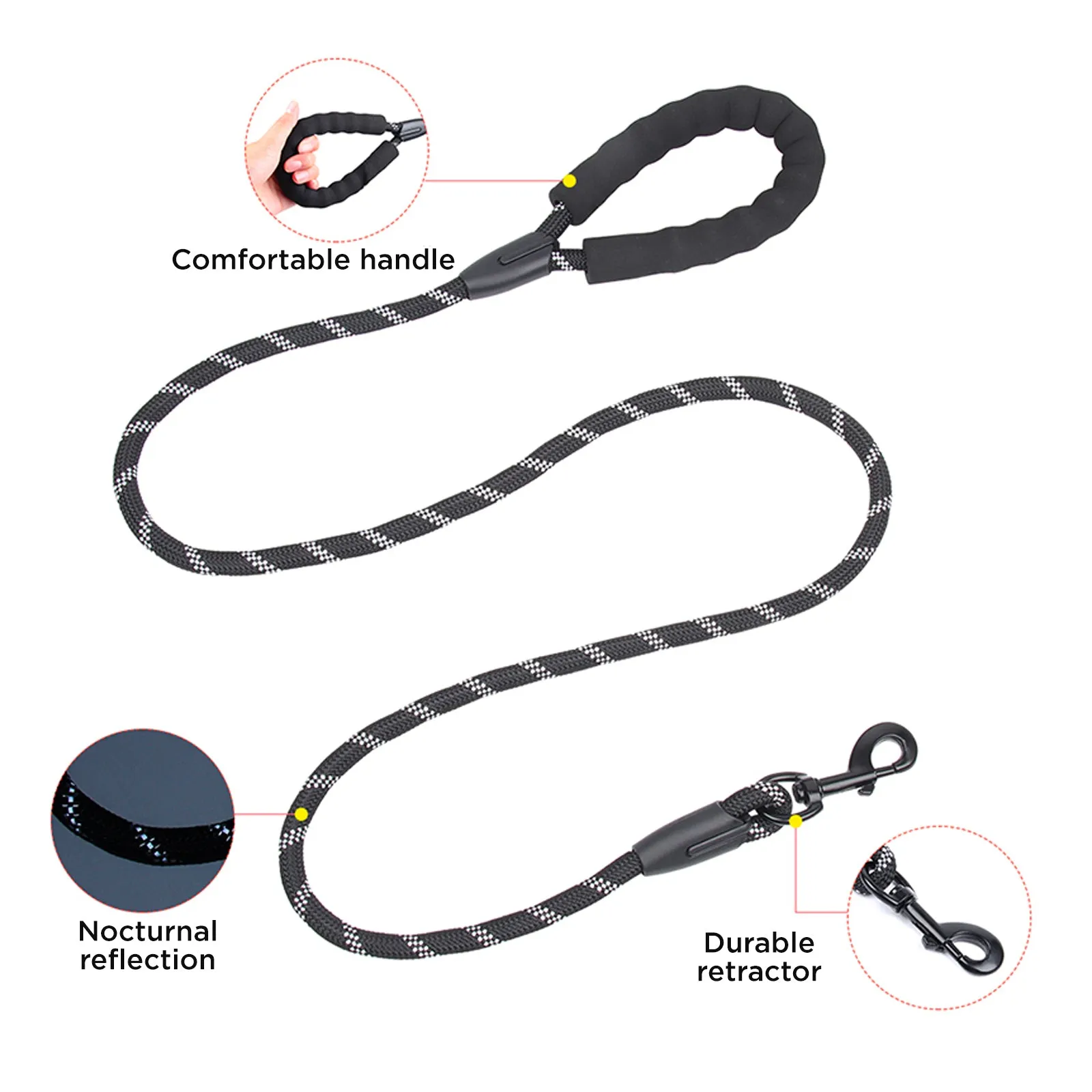Furbulous Tactical Dog Harness Adjustable No Pull Pet Harness Reflective Working Training Dog Harness with 1.5m Lead - Khaki Small