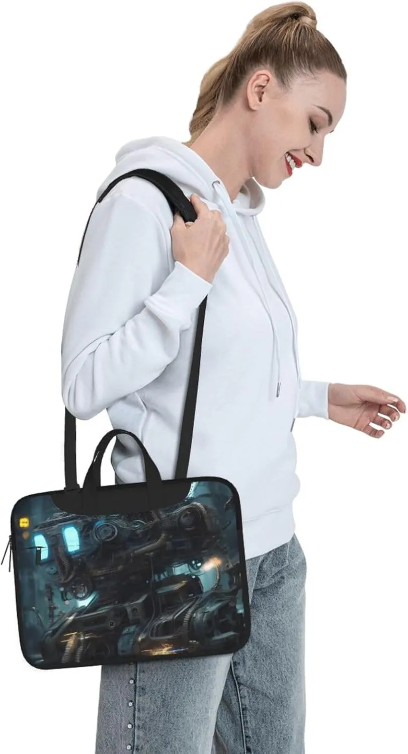 Future Robot Laptop Shoulder Bag, Ultra Slim And Portable, With Padded Shoulder Strap And Handleã€‚