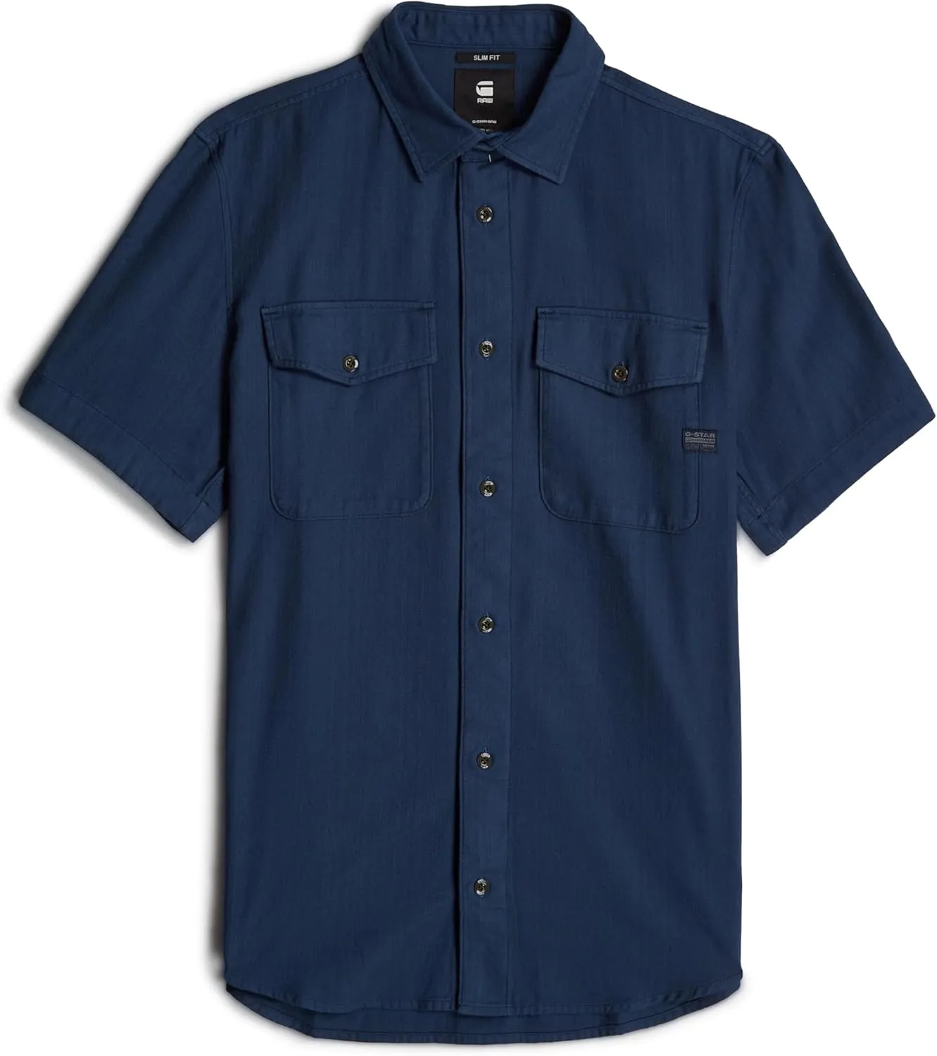G-STAR Men's Navy Slim Short Sleeve Shirt