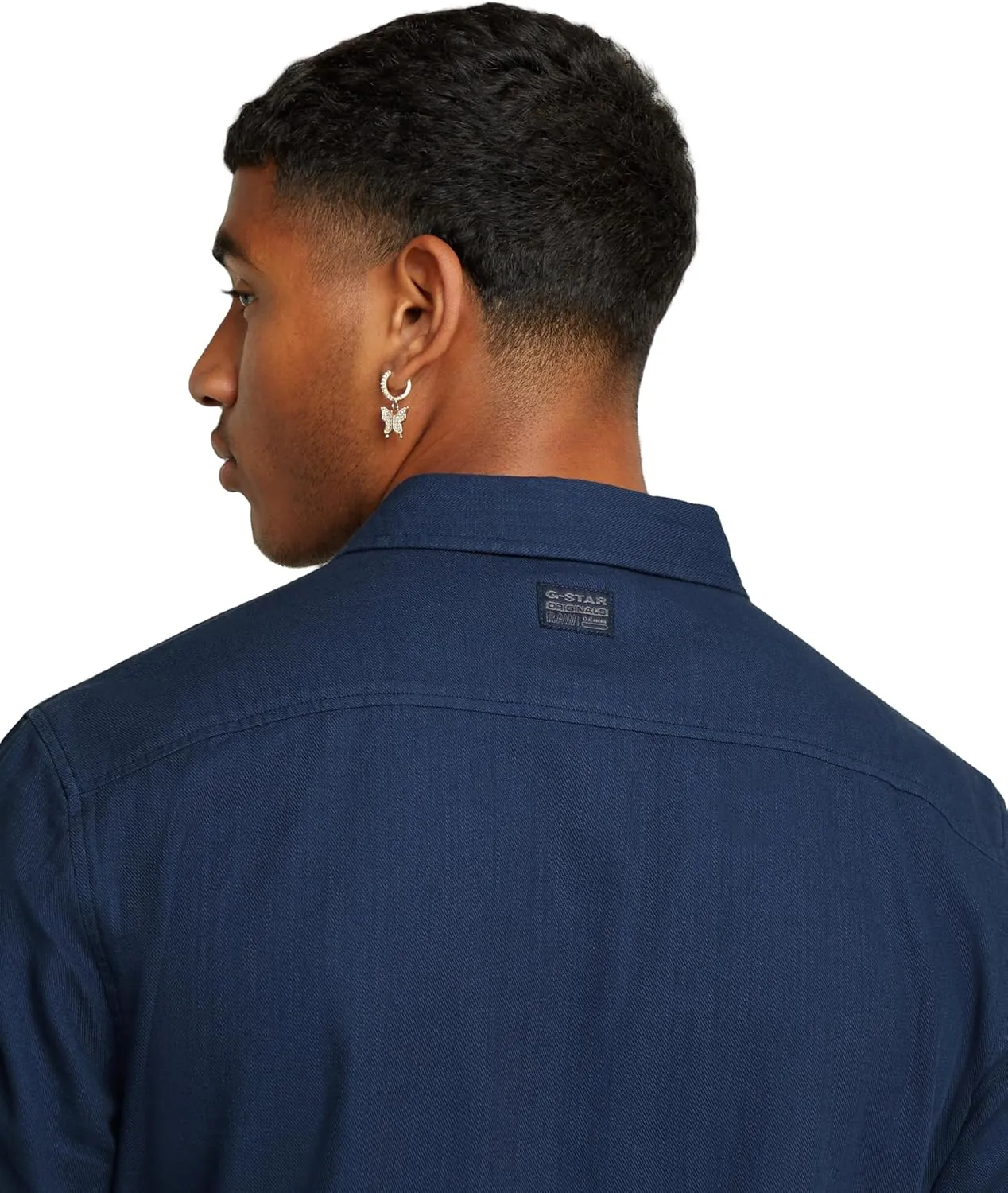 G-STAR Men's Navy Slim Short Sleeve Shirt