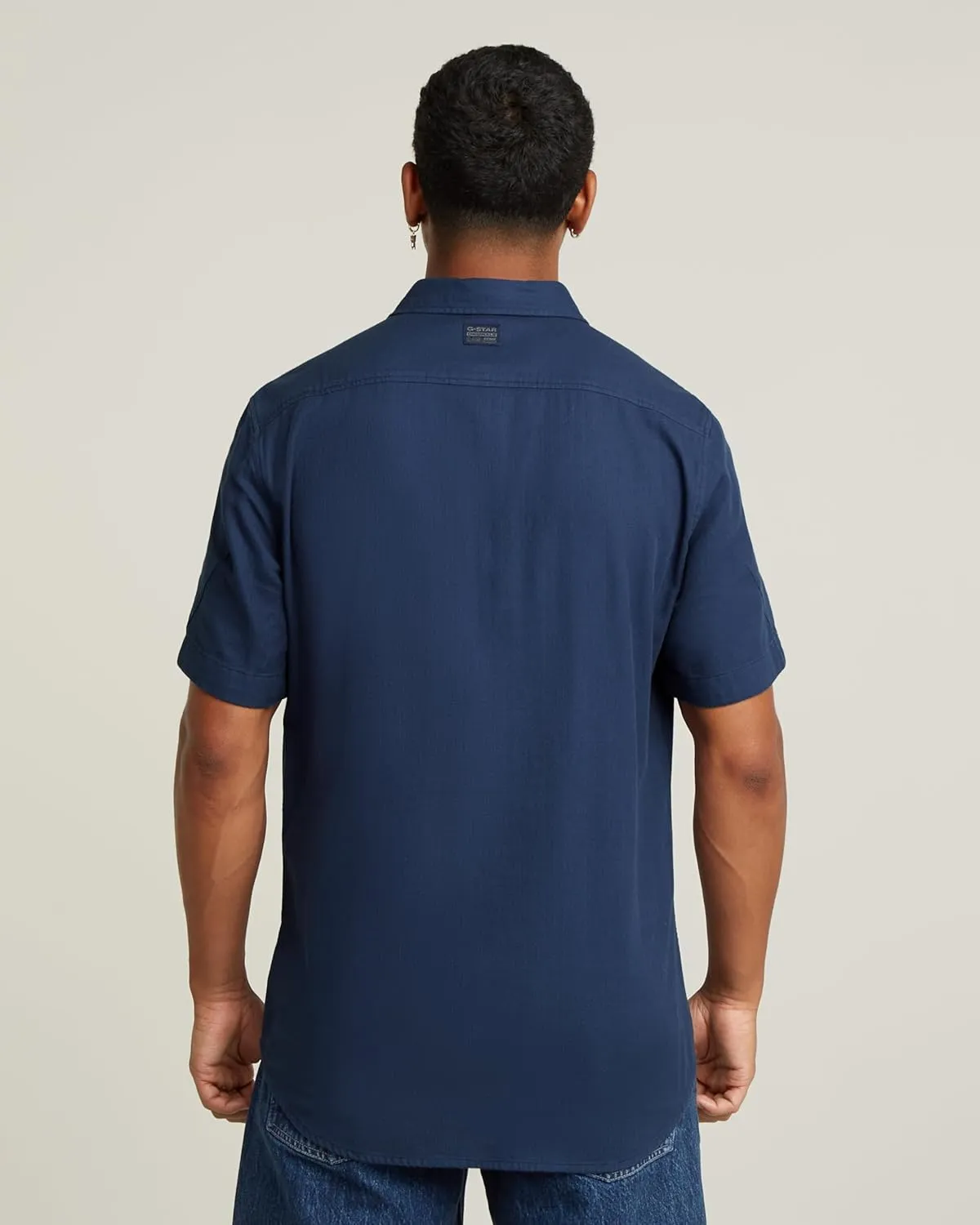 G-STAR Men's Navy Slim Short Sleeve Shirt