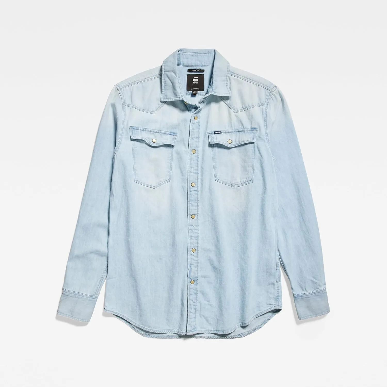 G-STAR Raw Men's 3301 Western Denim Long Sleeve Slim Fit Shirt-Closeout