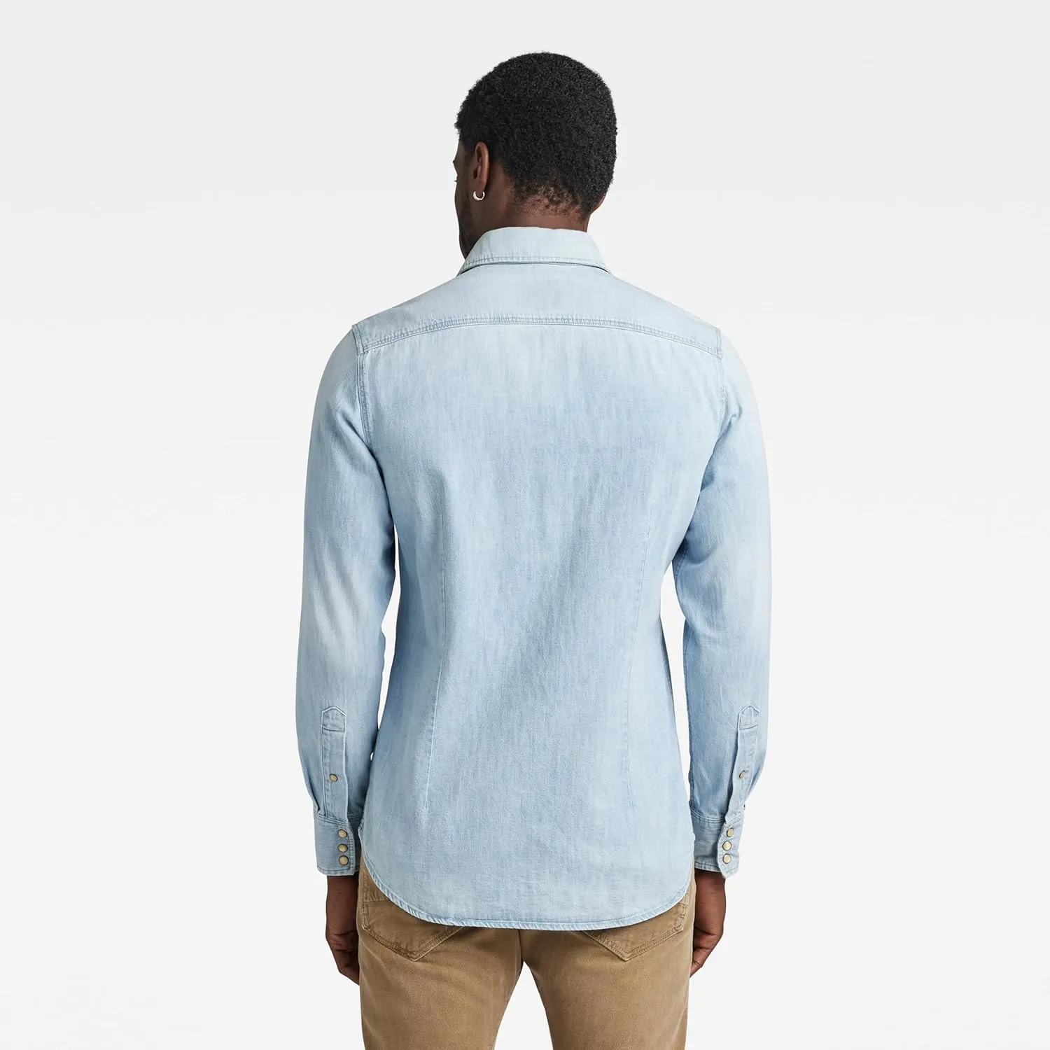 G-STAR Raw Men's 3301 Western Denim Long Sleeve Slim Fit Shirt-Closeout