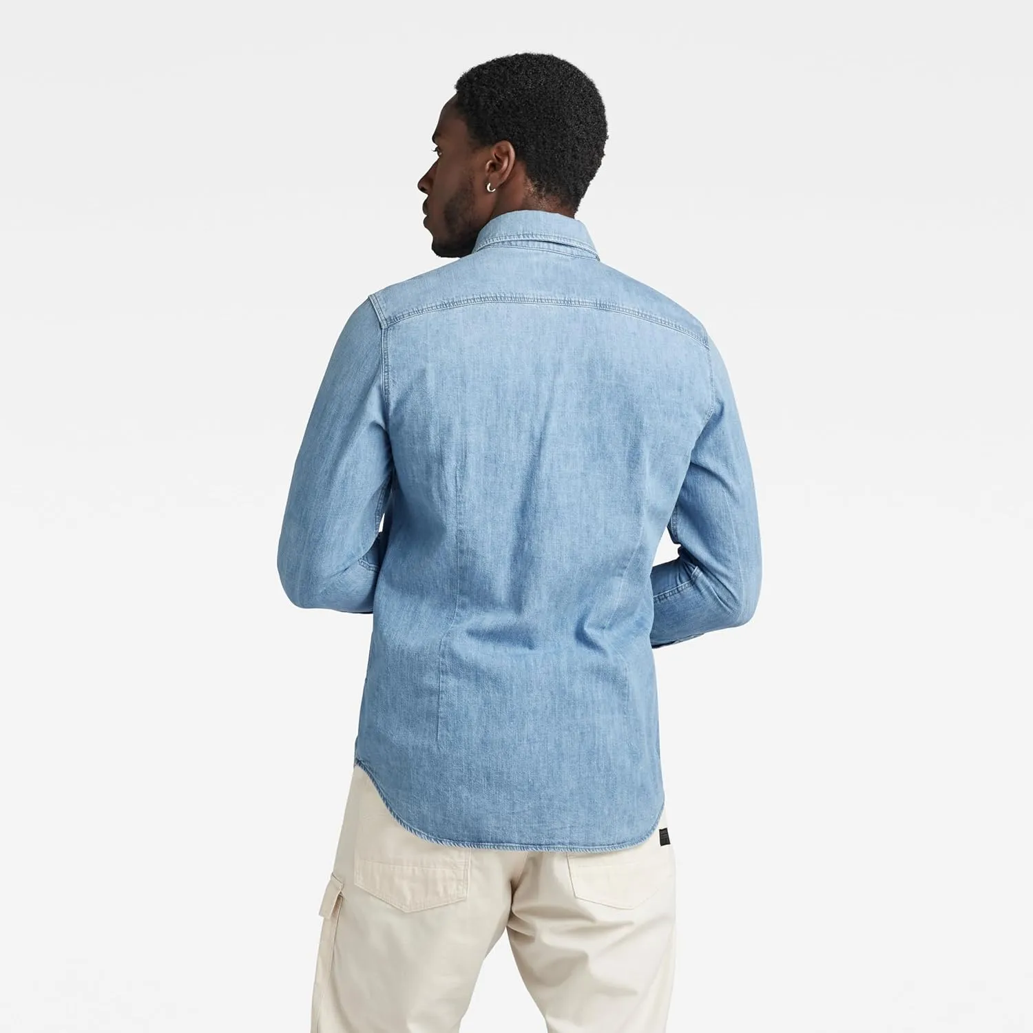G-STAR Raw Men's 3301 Western Denim Long Sleeve Slim Fit Shirt-Closeout