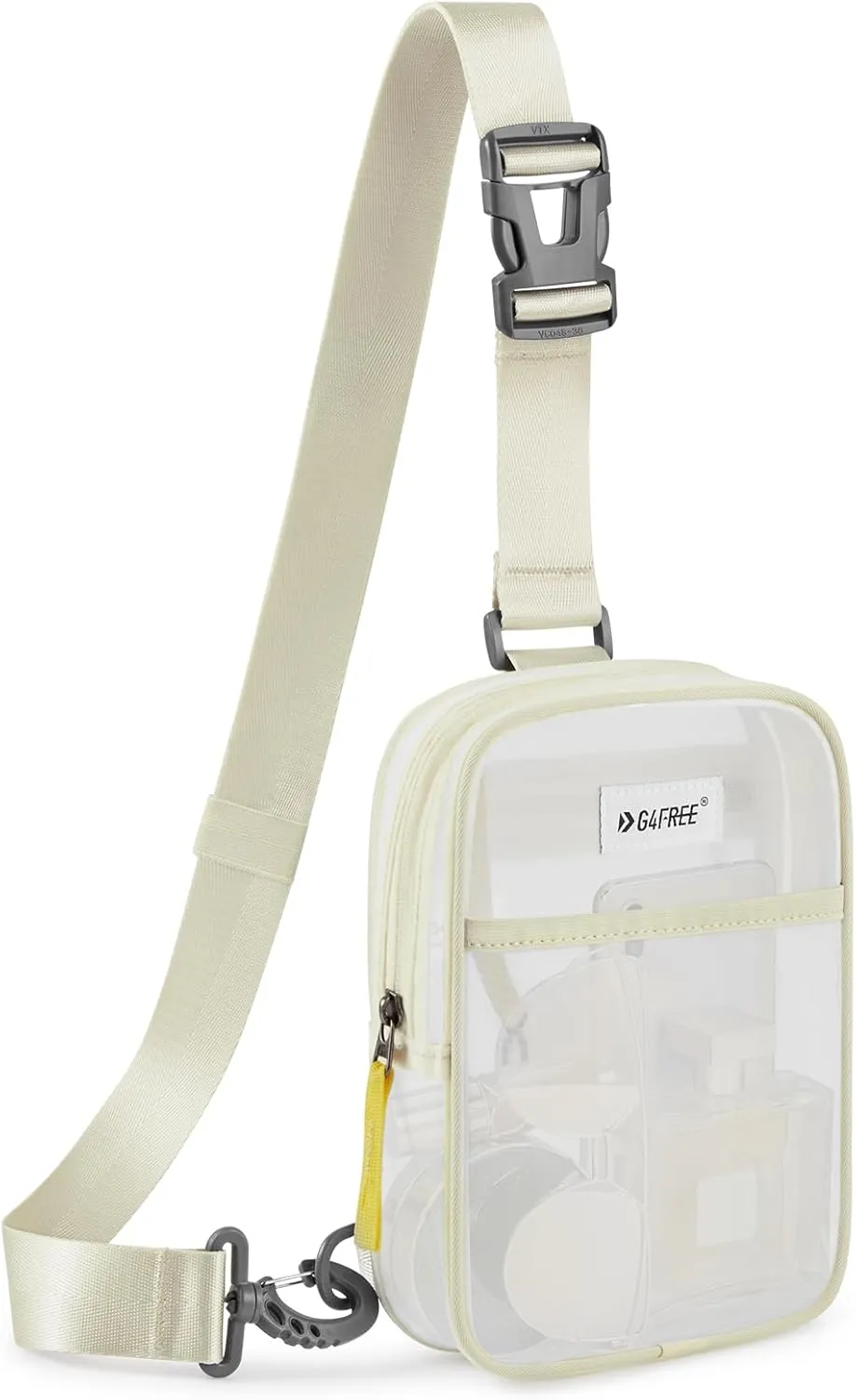 G4Free Clear Fanny pack, Mesh Sling bag Transparent Bag With Adjustable Strap Purse For Travel Festivals Sports Party