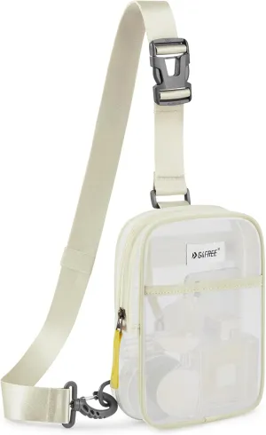 G4Free Clear Fanny pack, Mesh Sling bag Transparent Bag With Adjustable Strap Purse For Travel Festivals Sports Party