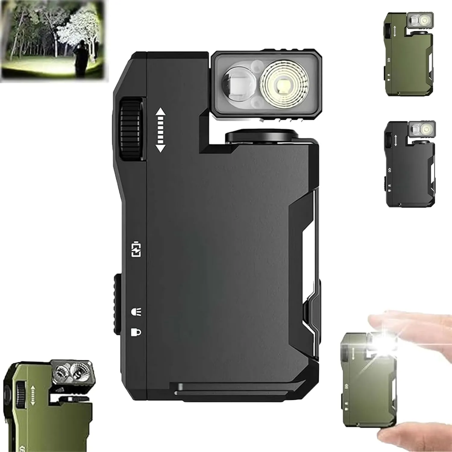 G5 Premium Pocket-Sized Mini RGB Flashlight, Accurateg Led Light, G5 Rechargeable EDC Flashlight, Portable Small Compact Keychain Lamp with 180 Degree Swivel Head (Black)