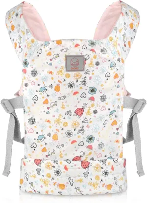 GAGAKU Doll Carrier Front and Back Soft Cotton Stuffed Animal Carriers for Baby - Rose Garden