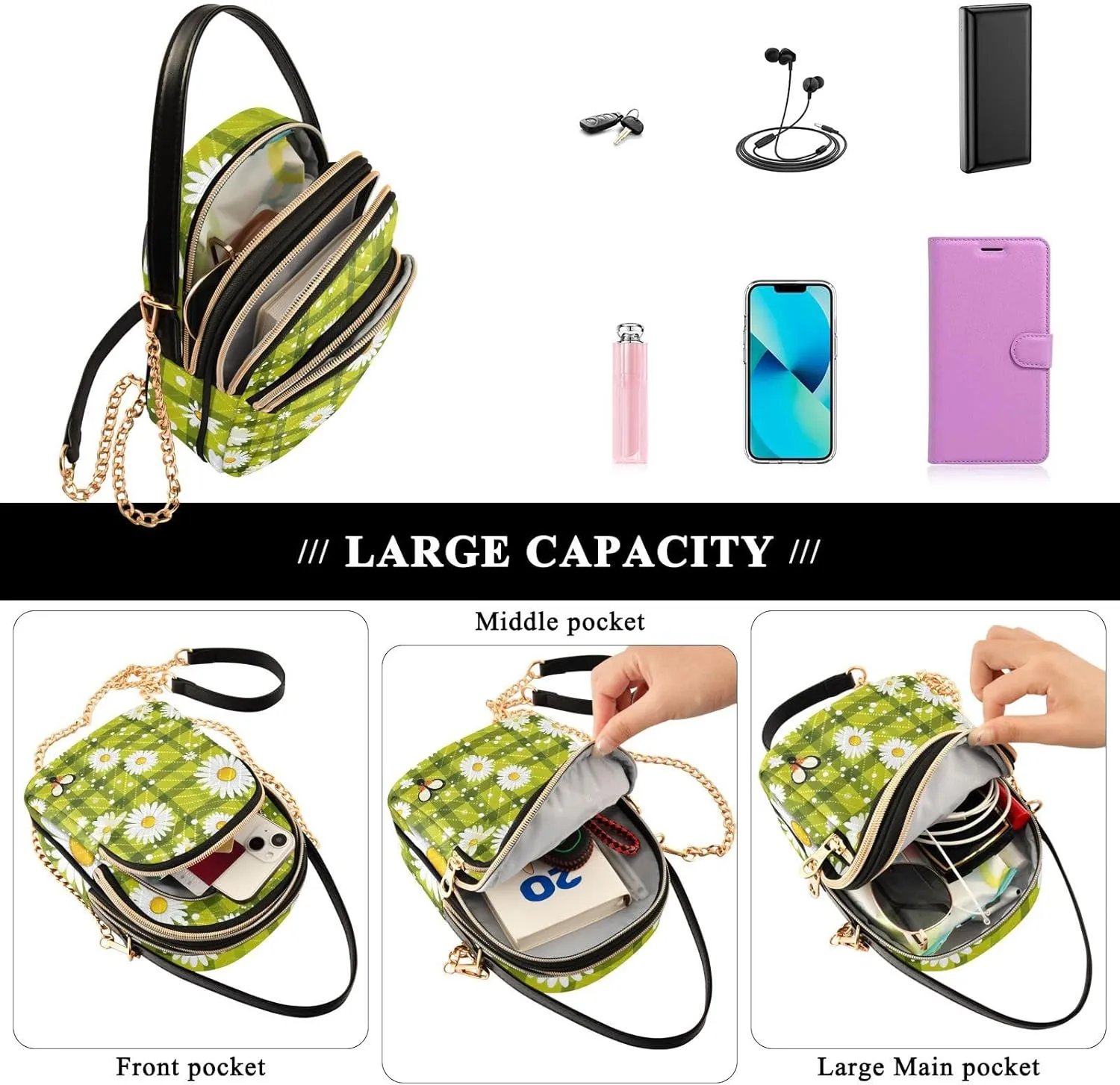 GAIGEO Colorful Abstract Style Mosaic Shoulder Purse Crossbody, Womens Crossbody Bag, Lightweight Bag for Women