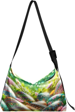 GAIGEO Fantasy Underwater World Shoulder Strap Bag, Shoulder Bag, Mens Leather Crossbody Bags