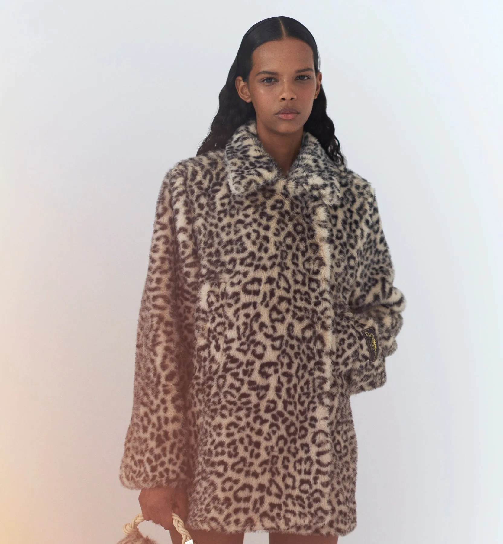 GANNI Leopard Fur Mini Bou Bag