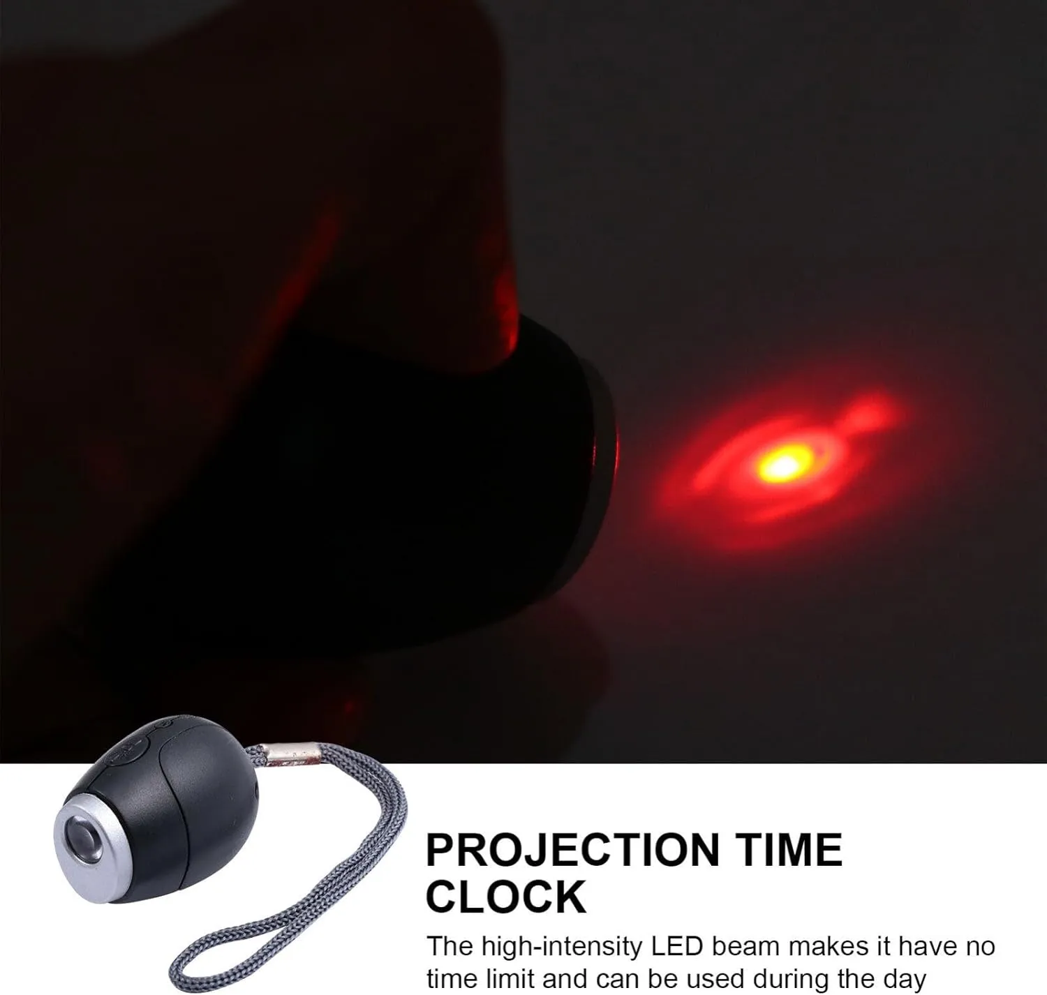 Gatuida 2 Pcs Electronic Projection Clock for Bedroom Ceiling Night Light Clock Travel Keychain Portable Projector Outdoor Timer Wall Projection Clock Mini Flashlight Clock