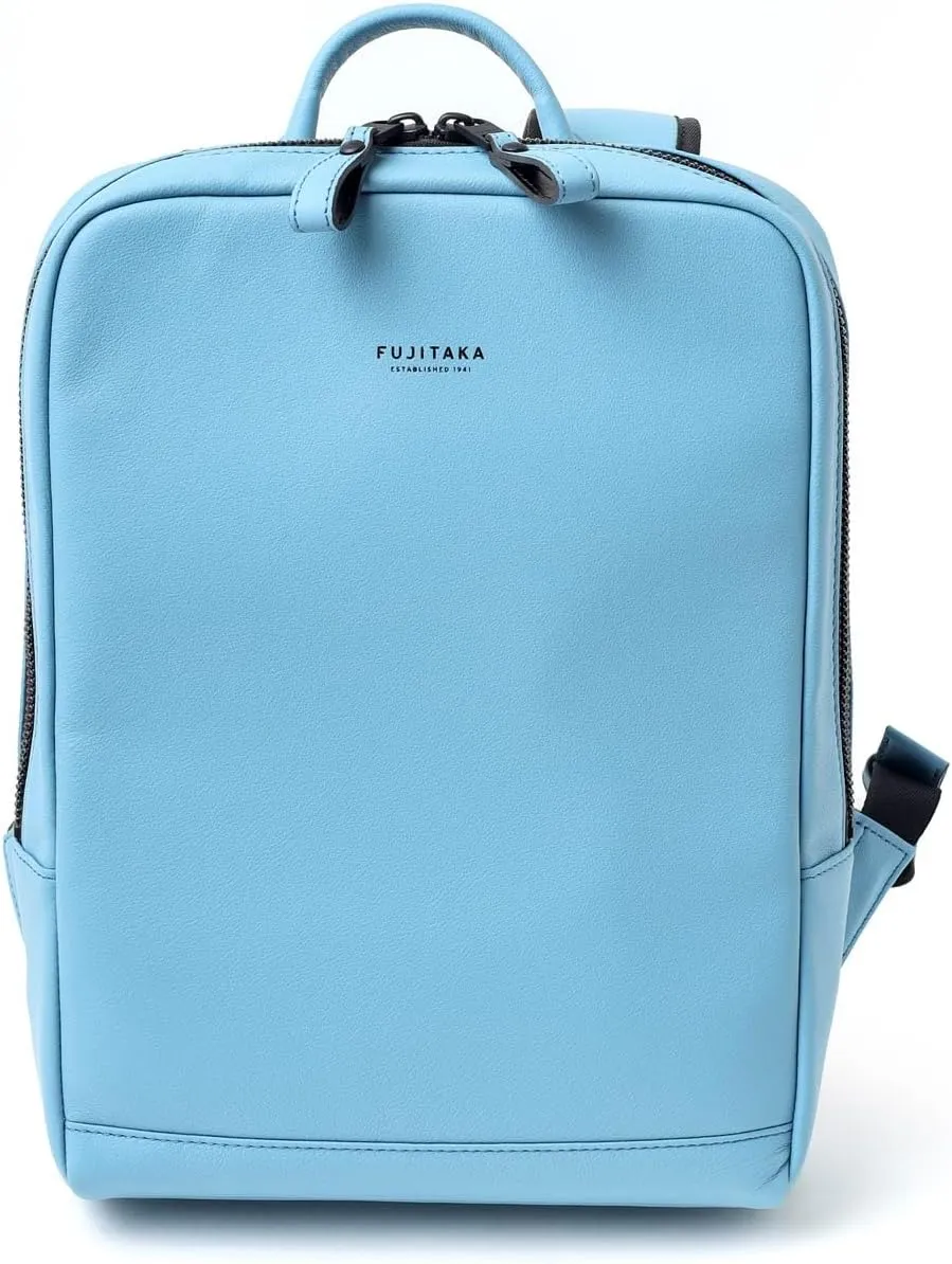 Genuine Leather Backpack A4 Slim Gusset Width Locus, Made In Japan, No.672701, Blue