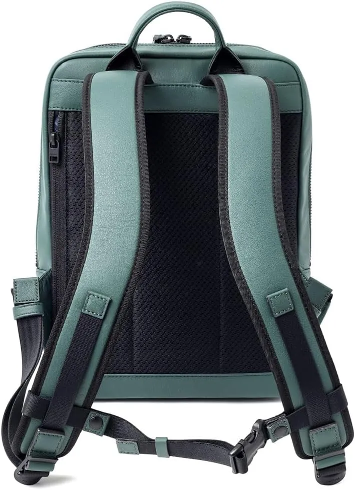 Genuine Leather Backpack A4 Slim Gusset Width Locus, Made In Japan, No.672701, Green