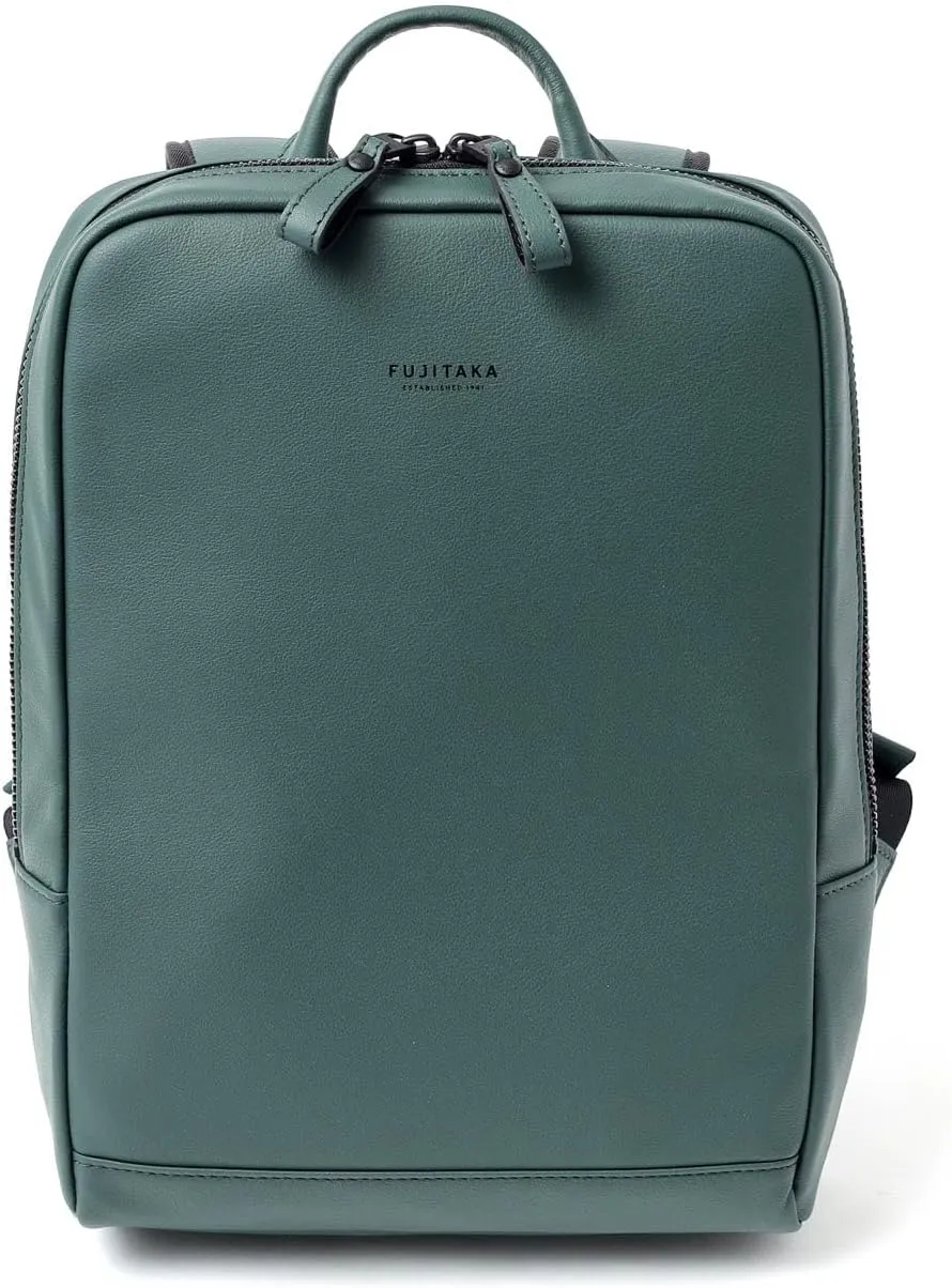 Genuine Leather Backpack A4 Slim Gusset Width Locus, Made In Japan, No.672701, Green