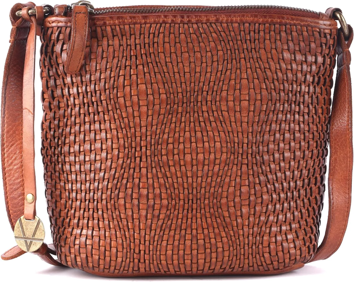 Genuine Leather Crossbody Sling Bag for Women - Trendy Casual Office Bag with Adjustable Strap