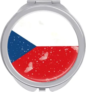 Glittering Butterfly Czech Republic Compact Mirror Pocket Mirror Portable Mini Makeup Mirror Handheld Double-Sided Magnifying