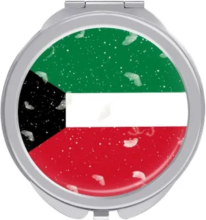 Glittering Butterfly Kuwait Compact Mirror Pocket Mirror Portable Mini Makeup Mirror Handheld Double-Sided Magnifying