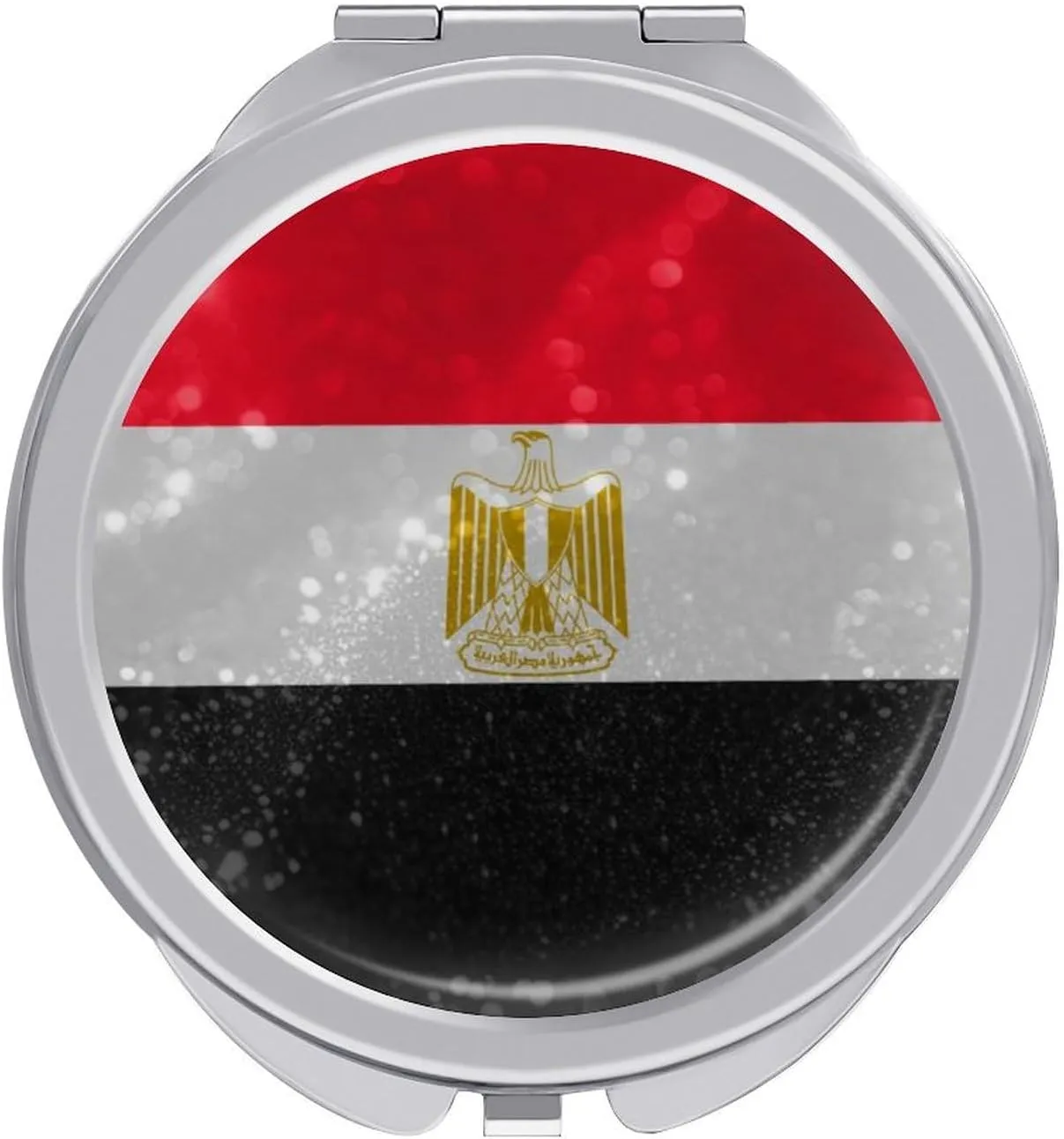 Glittering Stars Egypt Compact Mirror Pocket Mirror Portable Mini Makeup Mirror Handheld Double-Sided Magnifying