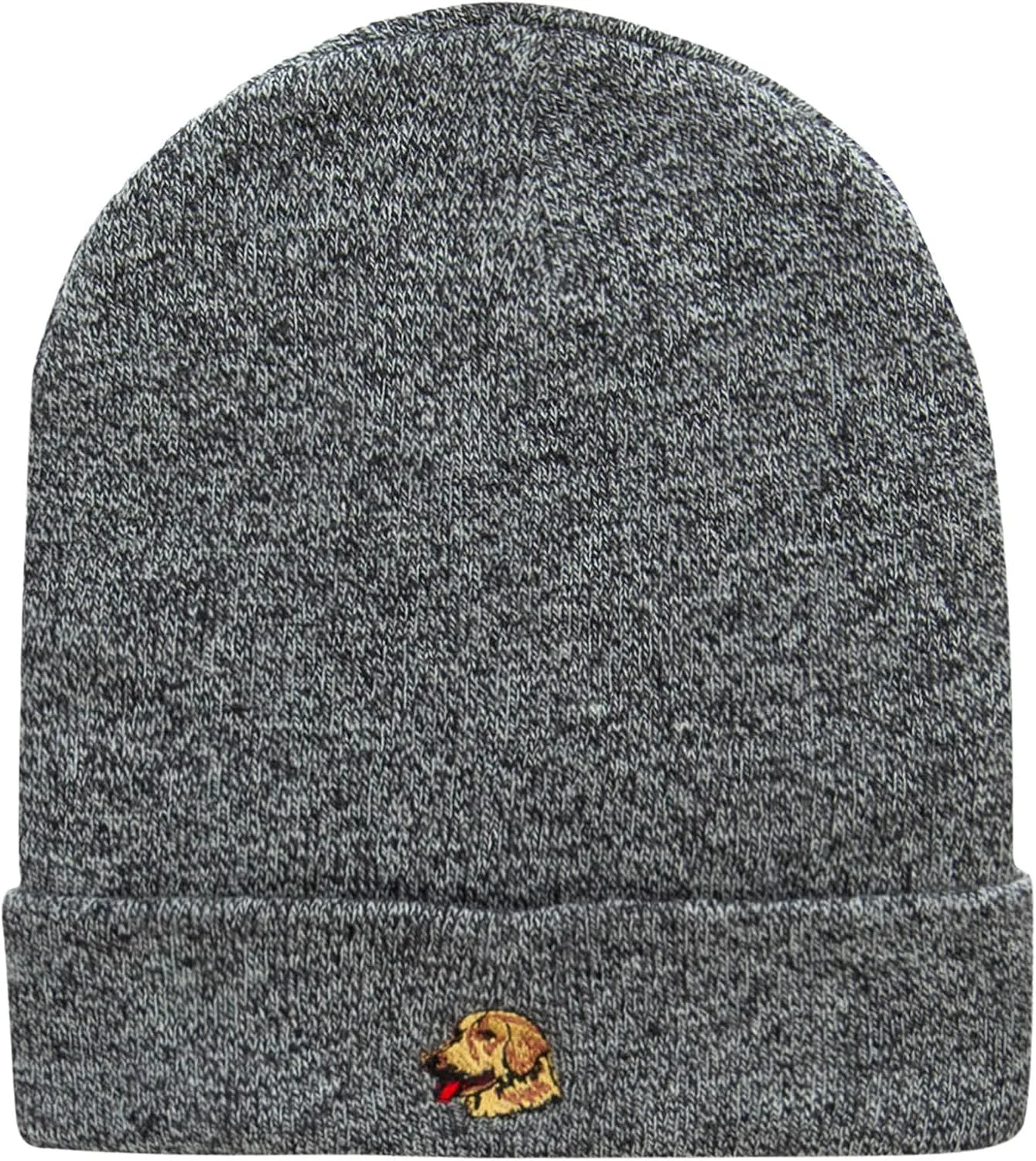 Golden Retriever Head Embroidered Long Knitted Beanie