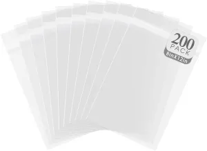 Golden State Art, 8"x 12" Acid-Free Crystal Clear Sleeves Storage Bags Fits 8x12 Prints, Photos, Packaging Clothing (Bag Size: 8 7/16 x 12 1/4 inches|200 Pack)