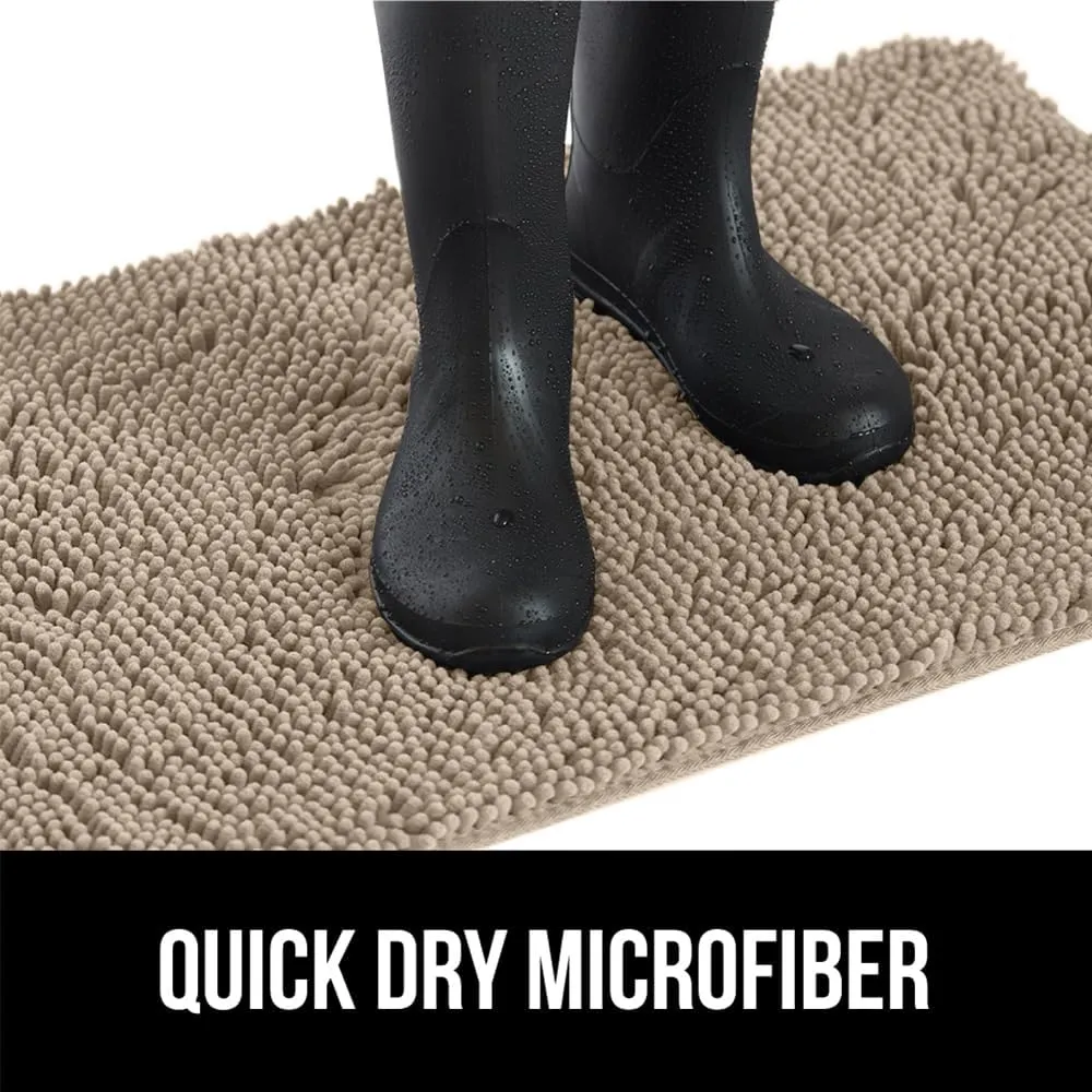 GORILLA GRIP Ultra Absorbent Grippy Doormat for Muddy Dog Paws, 70x24 Machine Washable Soakstopper Rugs Cleaner Floors, Bed Mat for Dirty Dogs, Indoor Entrance Door Rug Pet Bed Mats Beige