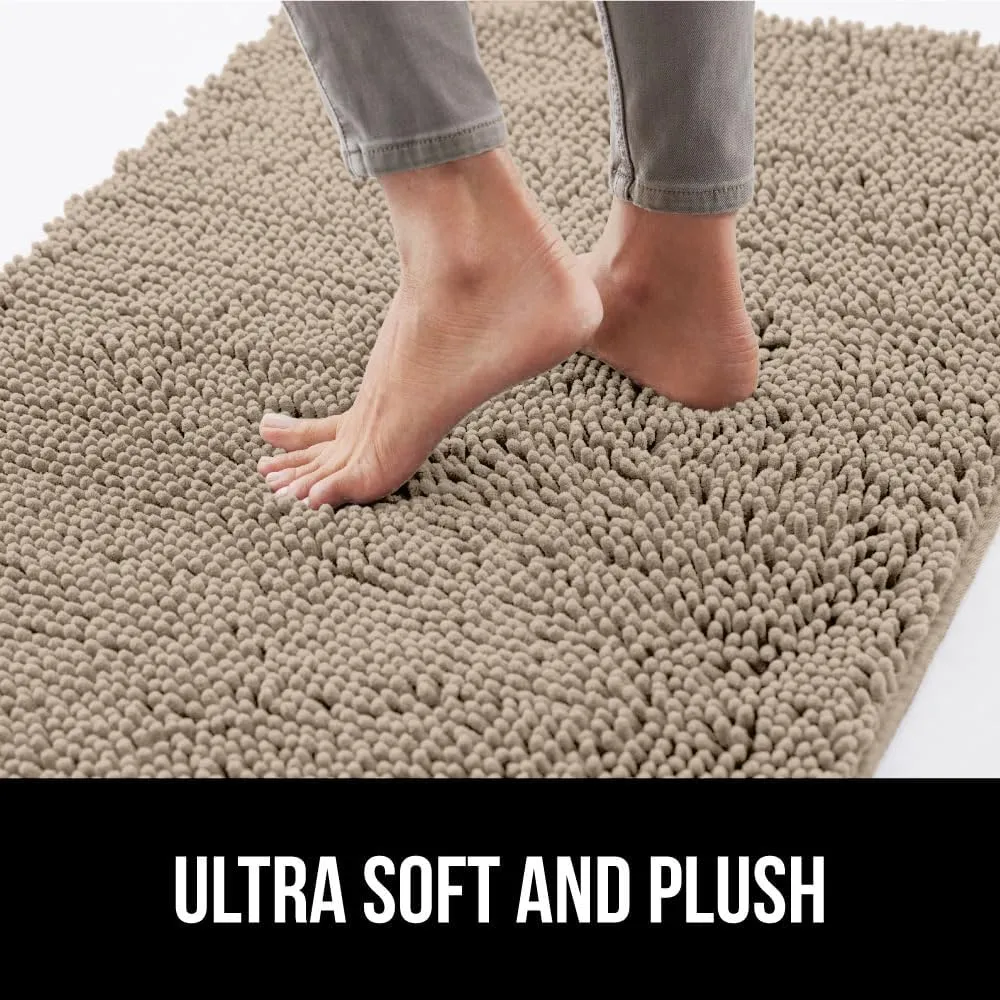 GORILLA GRIP Ultra Absorbent Grippy Doormat for Muddy Dog Paws, 70x24 Machine Washable Soakstopper Rugs Cleaner Floors, Bed Mat for Dirty Dogs, Indoor Entrance Door Rug Pet Bed Mats Beige