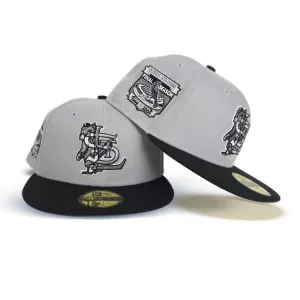 Gray St. Louis Cardinals Black Visor Gray Bottom Busch Stadium Final Season Side Patch New Era 59Fifty Fitted