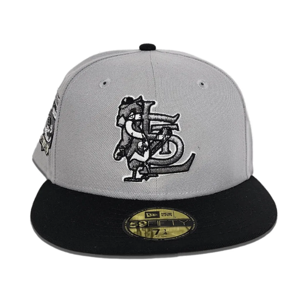 Gray St. Louis Cardinals Black Visor Gray Bottom Busch Stadium Final Season Side Patch New Era 59Fifty Fitted